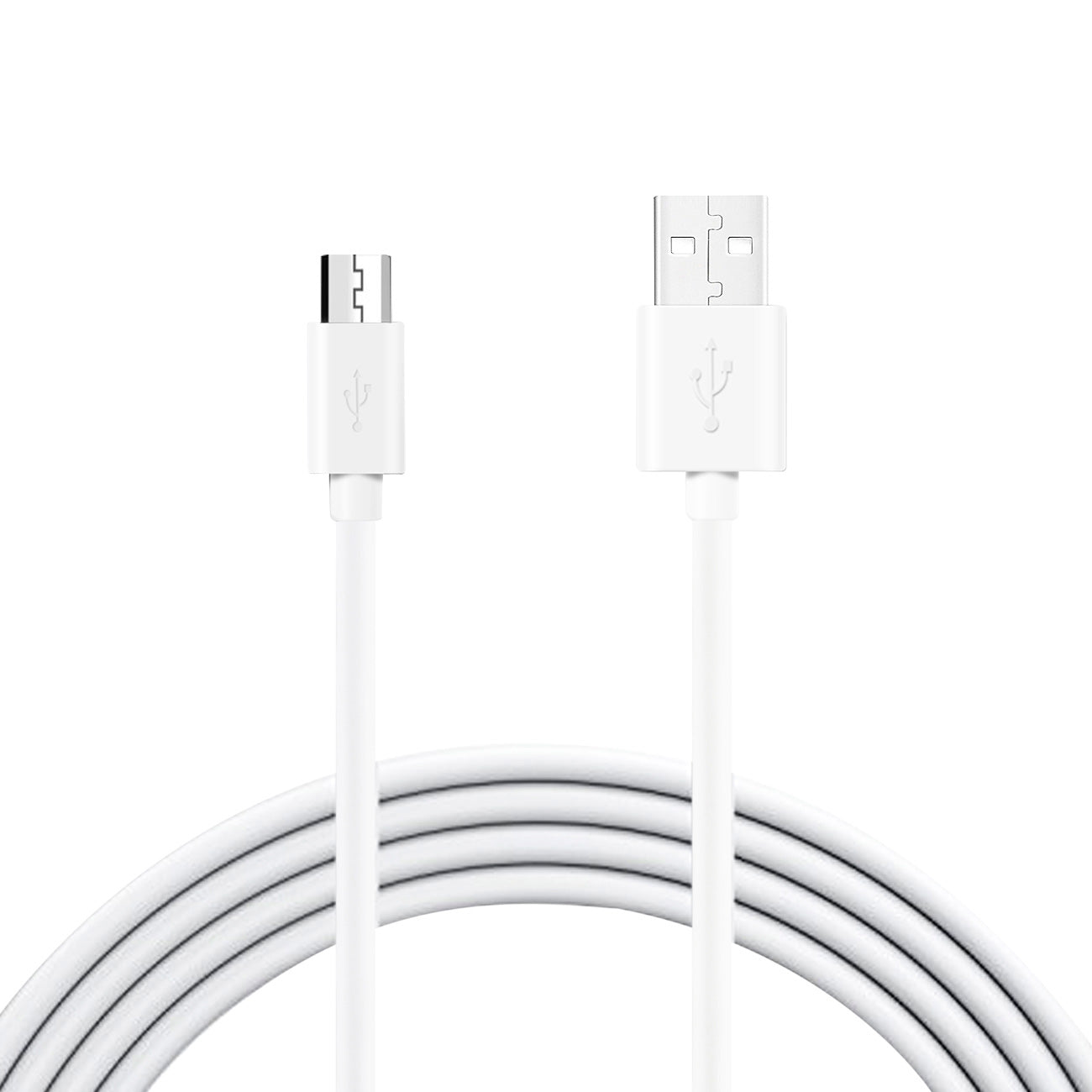 Reiko 3.3FT PVC Material Micro USB 2.0 Data Cable In White And Simple Packaging-DC27A-MICROWH